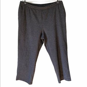 Alia Womens Tweed Black White Crop Pant 18